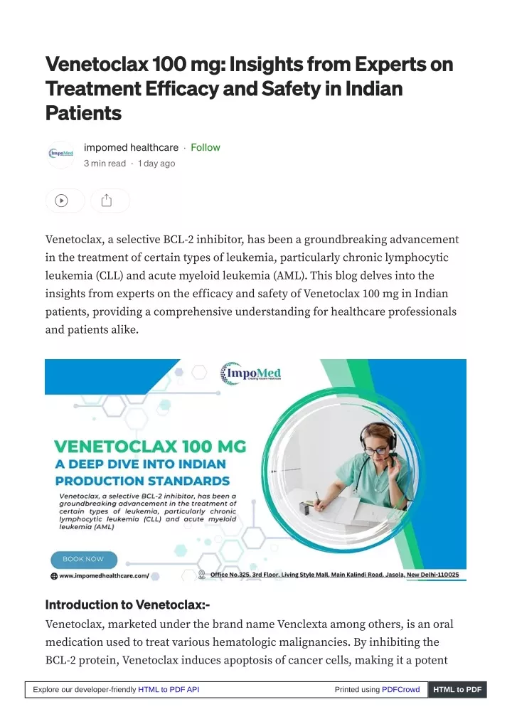 venetoclax 100 mg insights from experts