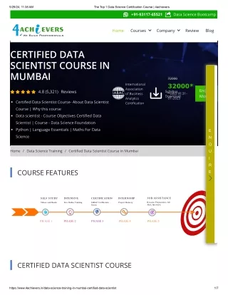 Certified Data Science Training in Mumbai