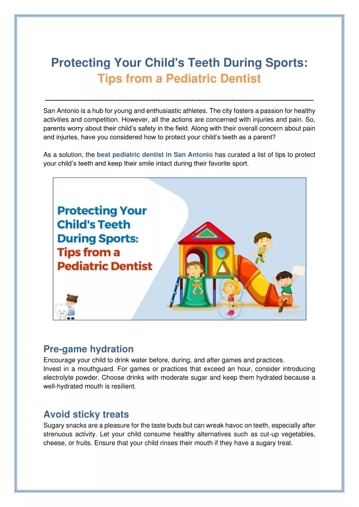 protecting your child s teeth during sports tips