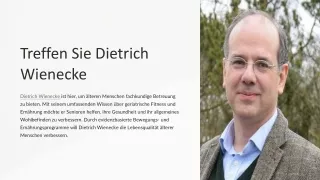 Dietrich Wienecke - Bewegung und Ernährung für Ältere