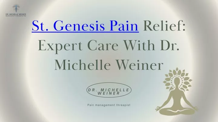 st genesis pain relief expert care with