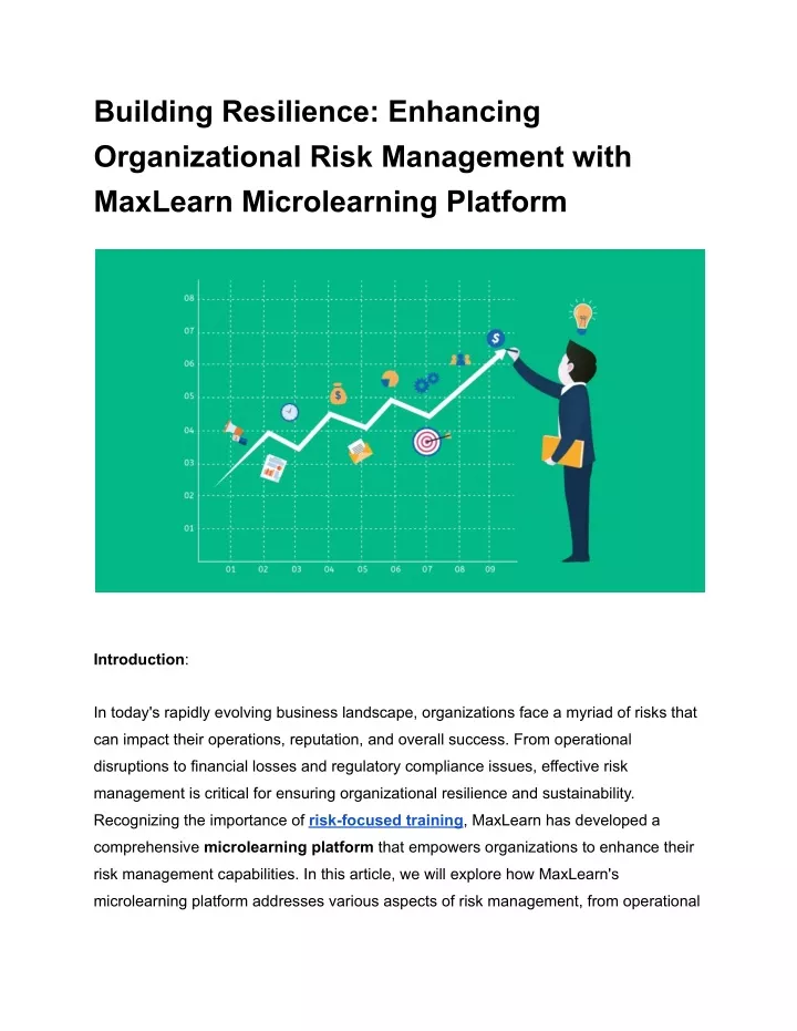 building resilience enhancing organizational risk