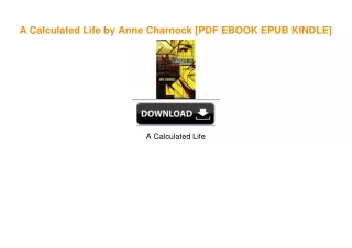 A Calculated Life by Anne Charnock EBOOK