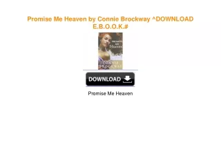 Promise Me Heaven by Connie Brockway PDF EBOOK DOWNLOAD