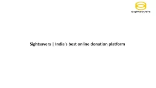 Sightsavers  India's best online donation platform