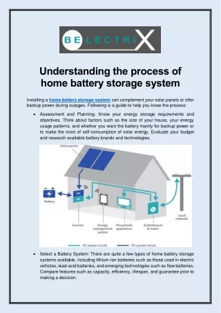 Understanding the process of home battery storage system