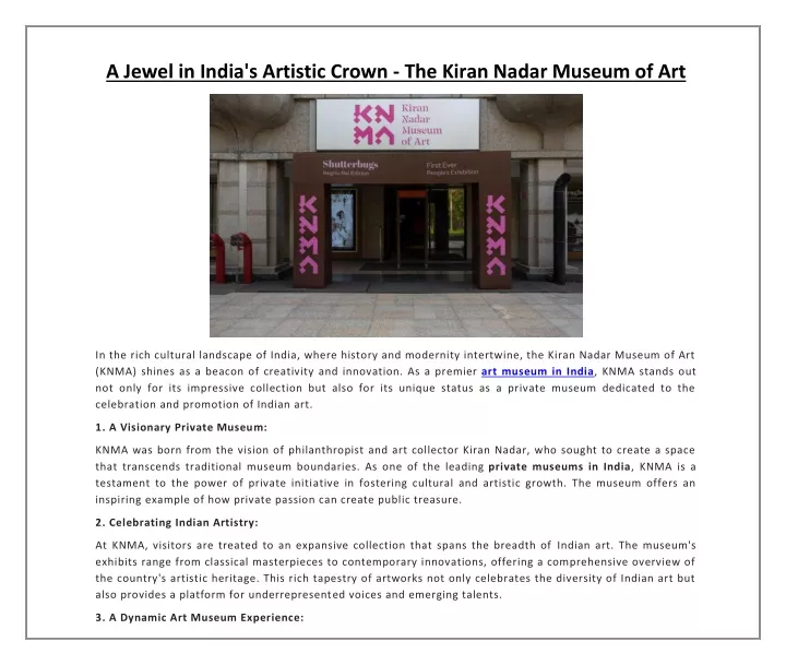 a jewel in india s artistic crown the kiran nadar