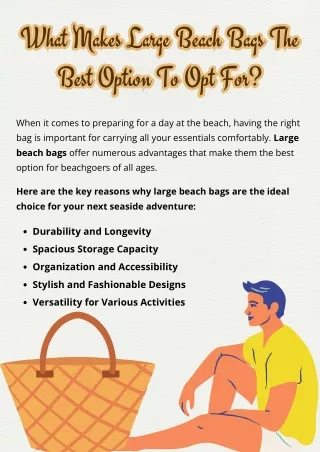 What Makes Large Beach Bags The Best Option To Opt For?