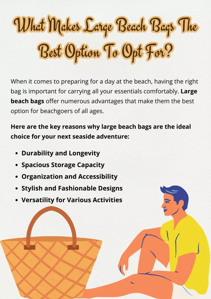 what makes large beach bags the best option