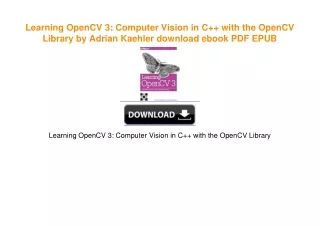 Learning OpenCV 3: Computer Vision in C++ with the OpenCV Library by Adrian Kaehler