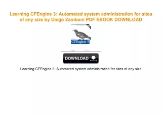 Learning CFEngine 3: Automated system administration for sites of any size by Diego
