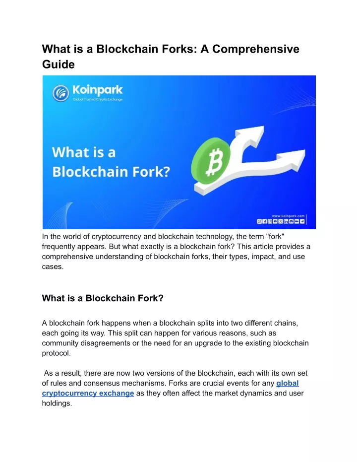 what is a blockchain forks a comprehensive guide