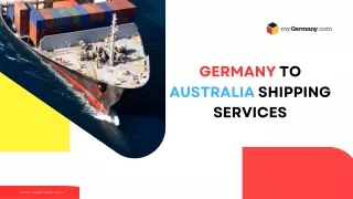 Germany To Australia Shipping Services