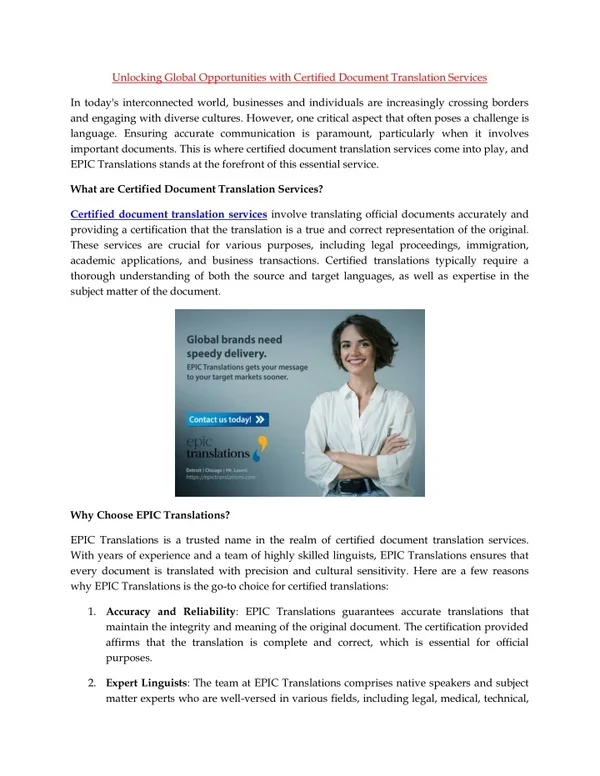PPT - Unlocking Global Opportunities with Certified Document ...