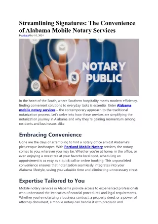 Alabama mobile notary services