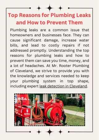 Top Reasons for Plumbing Leaks and How to Prevent Them