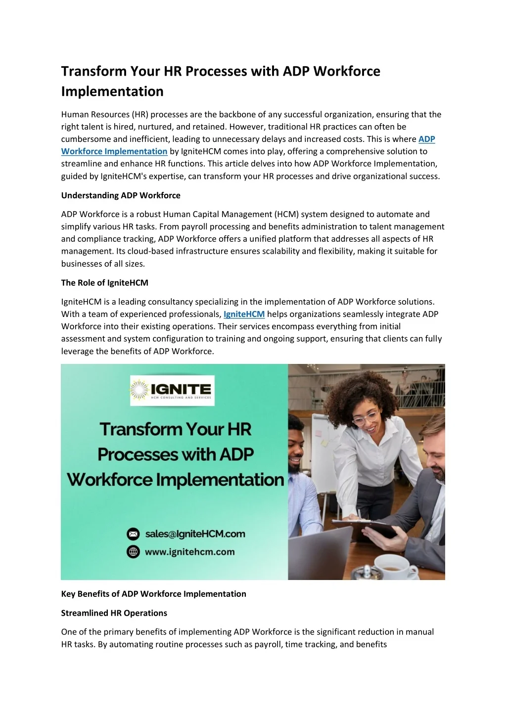 PPT - Transform Your HR Processes with ADP Workforce Implementation ...