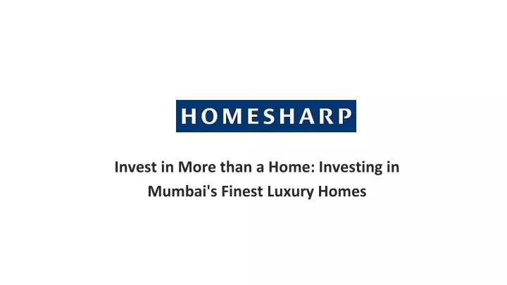 invest in more than a home investing in mumbai