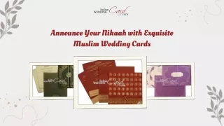 Announce Your Nikaah with Exquisite Muslim Wedding Cards