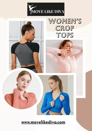 Women's Crop Tops Collection at Move Like Diva