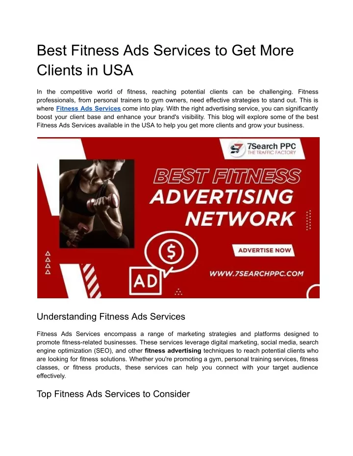 best fitness ads services to get more clients