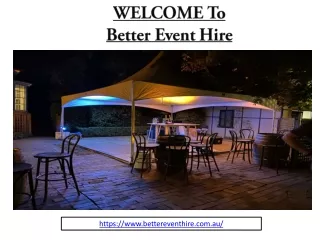 Better Event Hire - Premier Event and Wedding Equipment Hire in Sydney & NSW