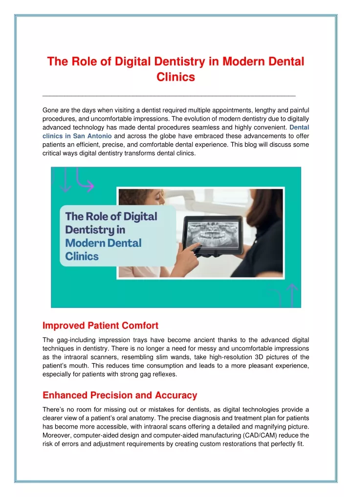 the role of digital dentistry in modern dental