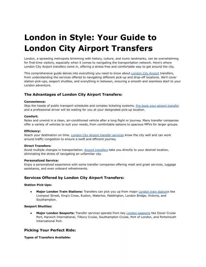 london in style your guide to london city airport