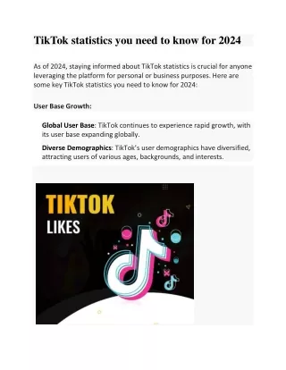 TikTok statistics you need to know for 2024
