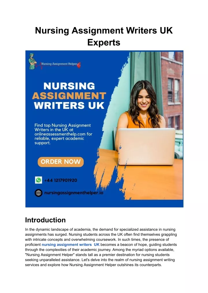 nursing assignment writers uk