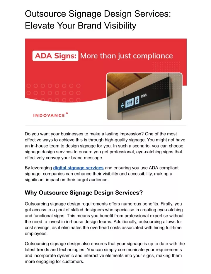 outsource signage design services elevate your