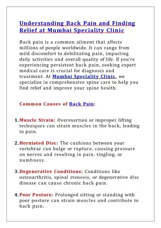 Understanding Back Pain and Finding Relief at Mumbai Speciality Clinic (1)