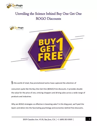 Unveiling the Science Behind Buy One Get One Free Discounts
