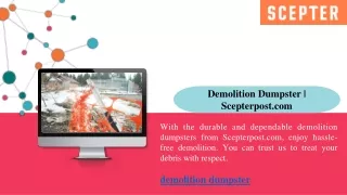 Demolition Dumpster Scepterpost.com
