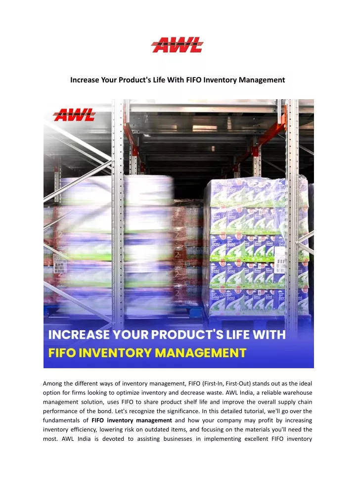 increase your product s life with fifo inventory