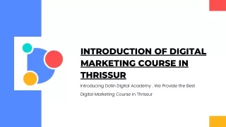 introduction of digital marketing course