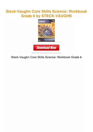 Steck-Vaughn Core Skills Science: Workbook Grade 6 by STECK-VAUGHN