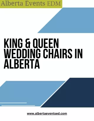 Transform your wedding with Our King & Queen wedding chairs