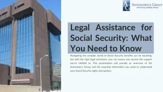 Legal Assistance for Social Security What You Need to Know
