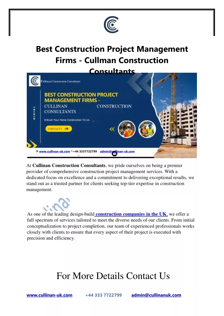 best construction project management firms