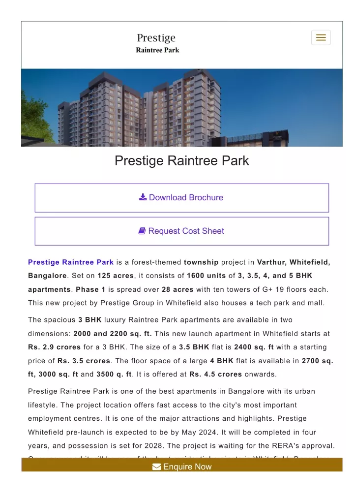 prestige raintree park