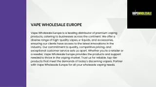 Vape Wholesale Europe