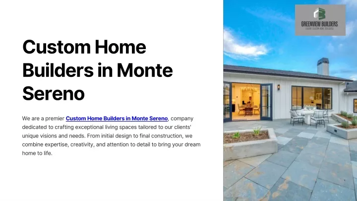 custom home builders in monte sereno