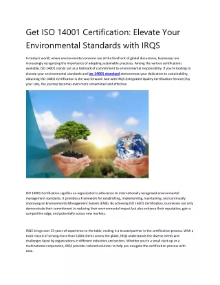 iso 14001 standard