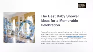 The Best Baby Shower Ideas for a Memorable Celebration