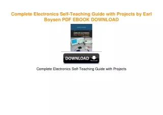 Complete Electronics Self-Teaching Guide with Projects by Earl Boysen [PDF EPUB KINDLE]