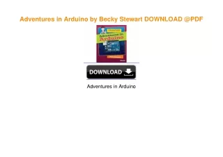 Adventures in Arduino by Becky Stewart DOWNLOAD @PDF