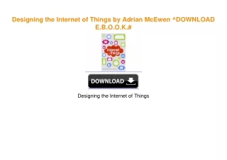 Designing the Internet of Things by Adrian McEwen ^DOWNLOAD E.B.O.O.K.#