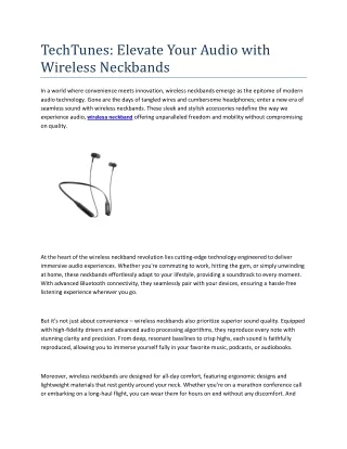 techtunes elevate your audio with wireless