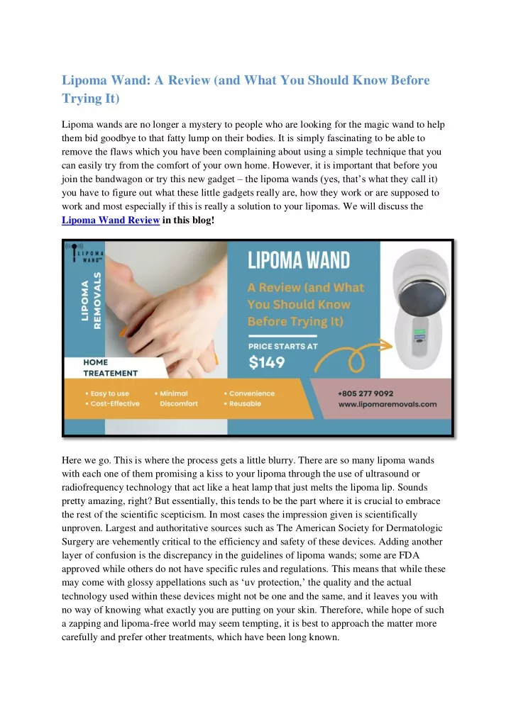 lipoma wand a review and what you should know